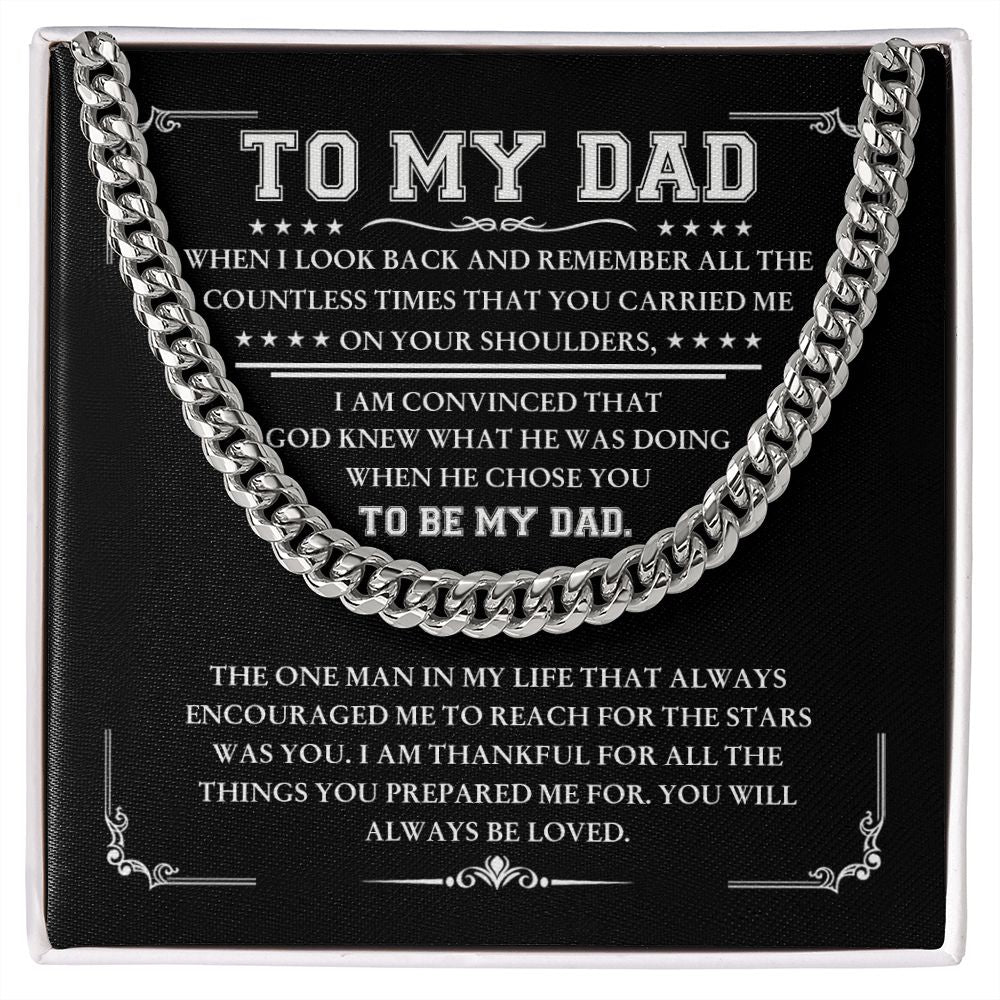 My Dad - Always Be Loved Cuban Link Chain Necklace Gift