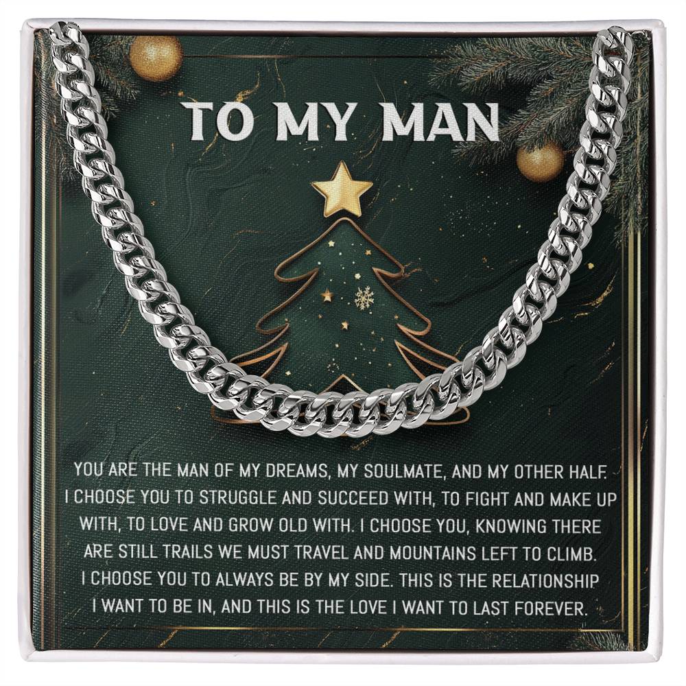 Gift For My Man - My Soulmate - Cuban Chain Link Necklace