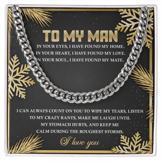 Gift For My Man - Cuban Chain Link Necklace - I Found My Home