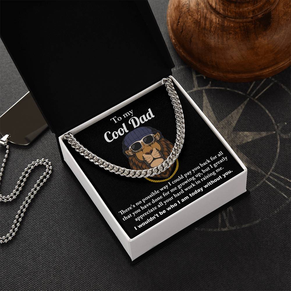 Dad Cuban Chain Link Necklace Gift -Cool Dad