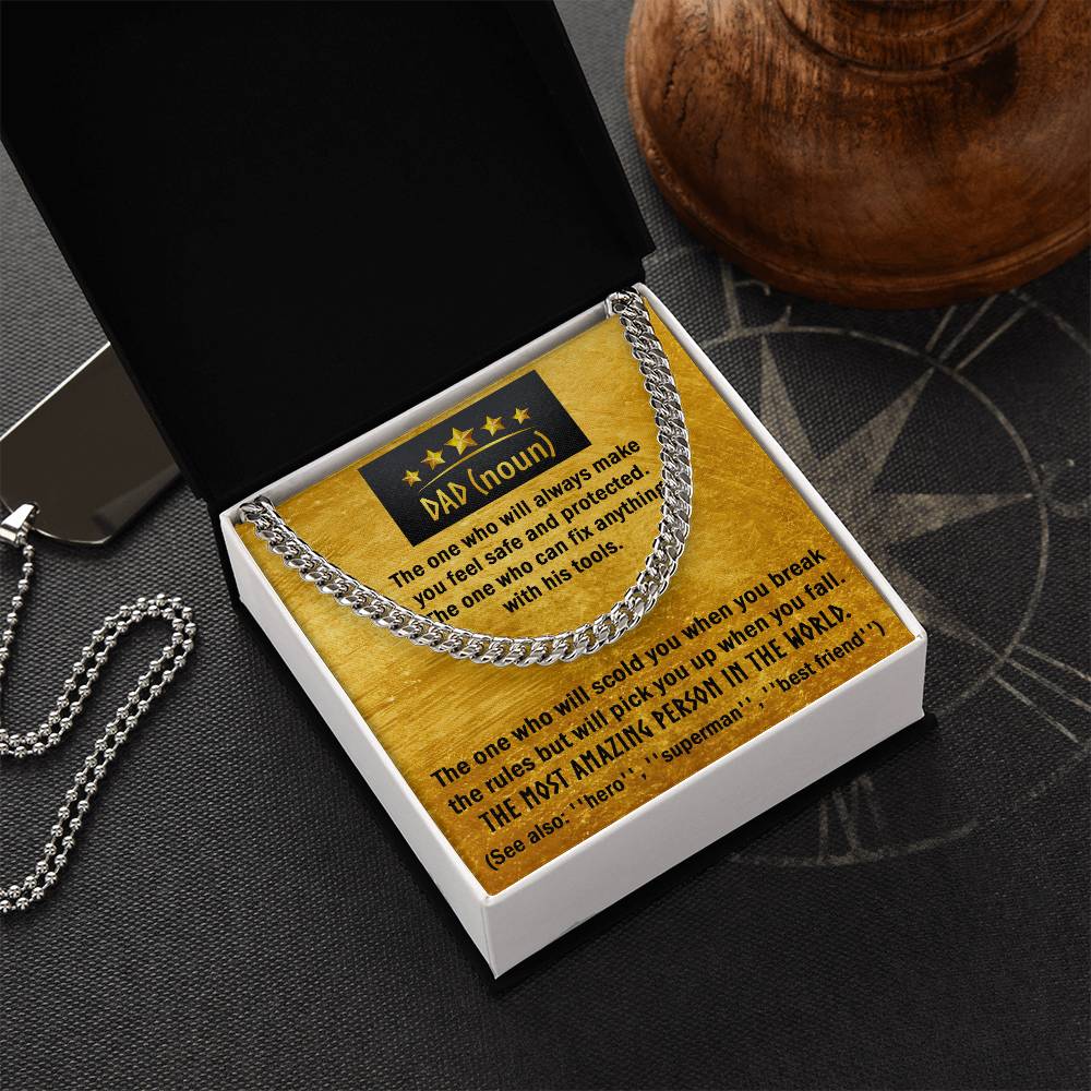 Gift For Dad - Cuban Chain Link Necklace - The One