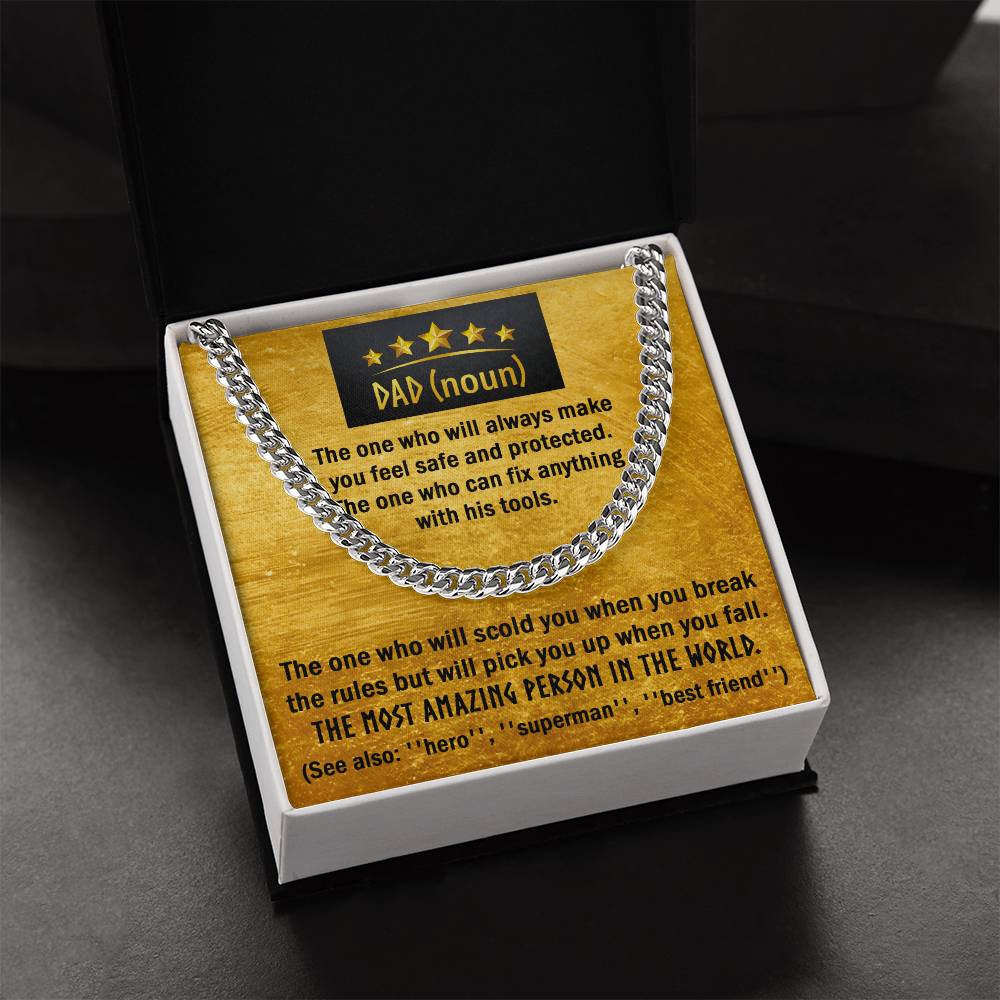 Gift For Dad - Cuban Chain Link Necklace - The One