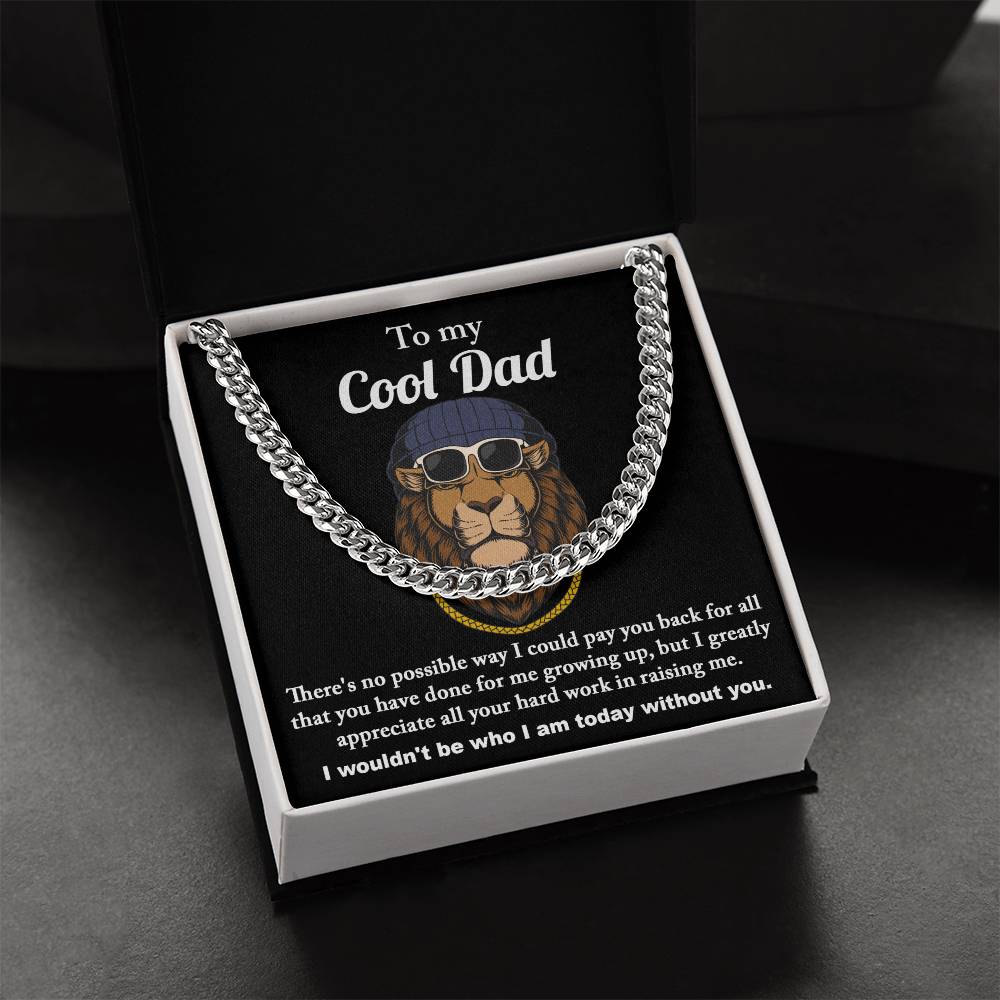 Dad Cuban Chain Link Necklace Gift -Cool Dad