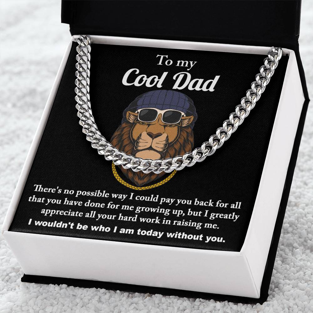 Dad Cuban Chain Link Necklace Gift -Cool Dad