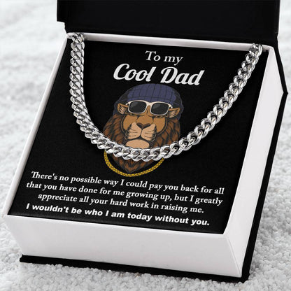 Dad Cuban Chain Link Necklace Gift -Cool Dad