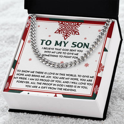 Gift For My Son - To Fight For - Cuban Chain Link Necklace