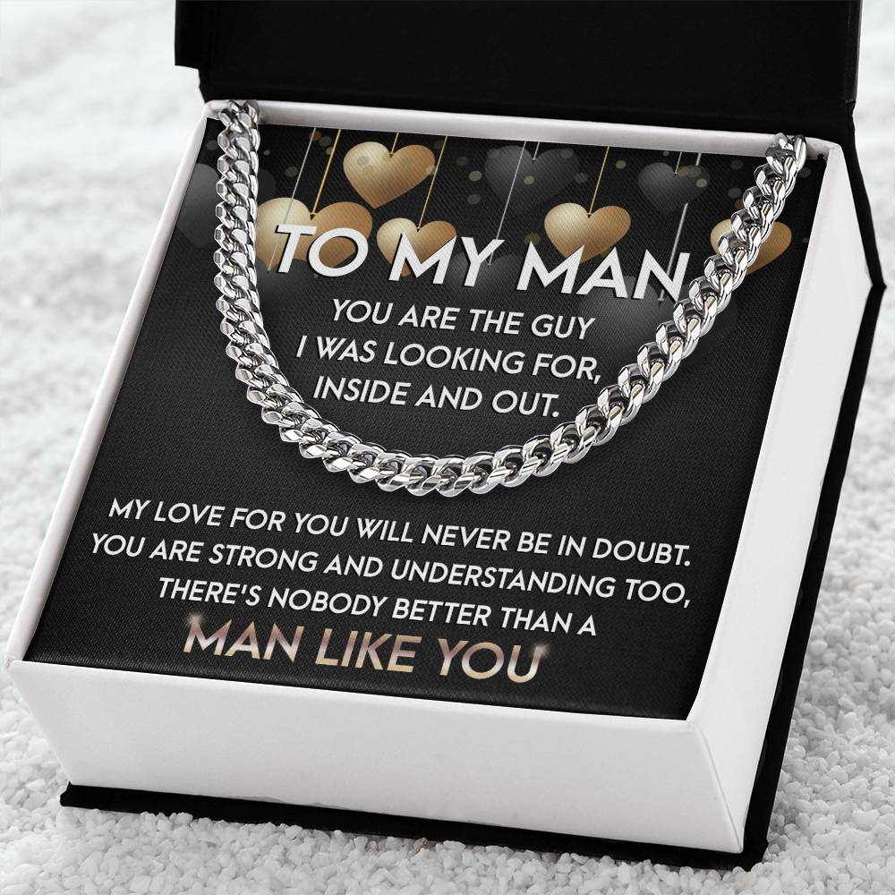 My Man-Man Like You-Cuban Chain Link Necklace