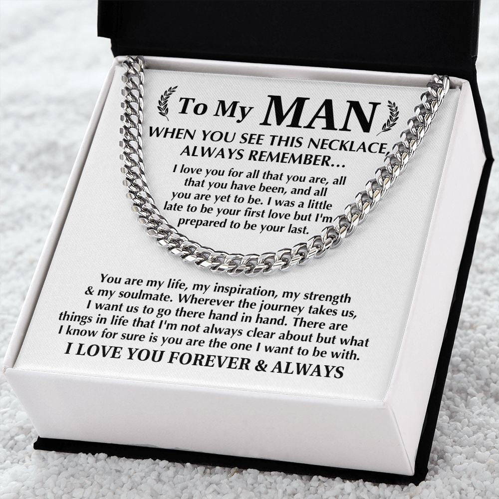 To My Man - Always Remember Cuban Chain Necklace