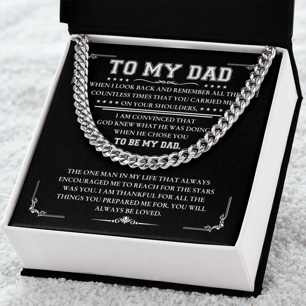 My Dad - Always Be Loved Cuban Link Chain Necklace Gift