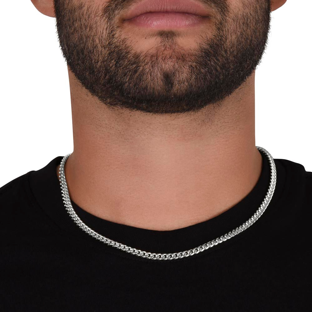 Halloween Gift For Son - Cuban Chain Link Necklace  - Win or Learn