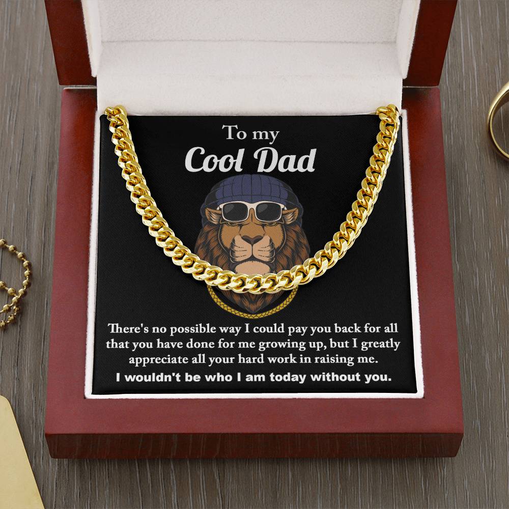 Dad Cuban Chain Link Necklace Gift -Cool Dad