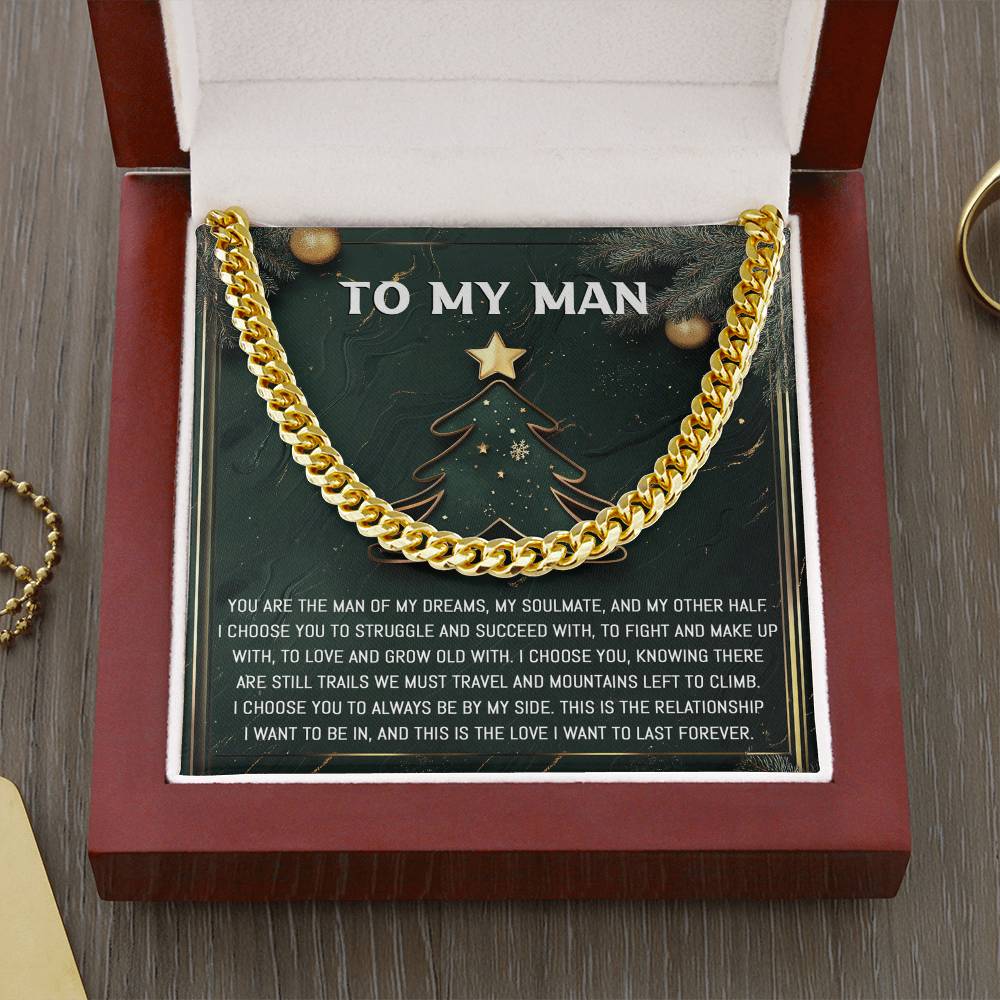 Gift For My Man - My Soulmate - Cuban Chain Link Necklace