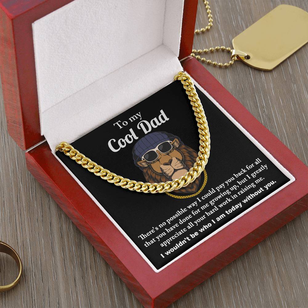 Dad Cuban Chain Link Necklace Gift -Cool Dad