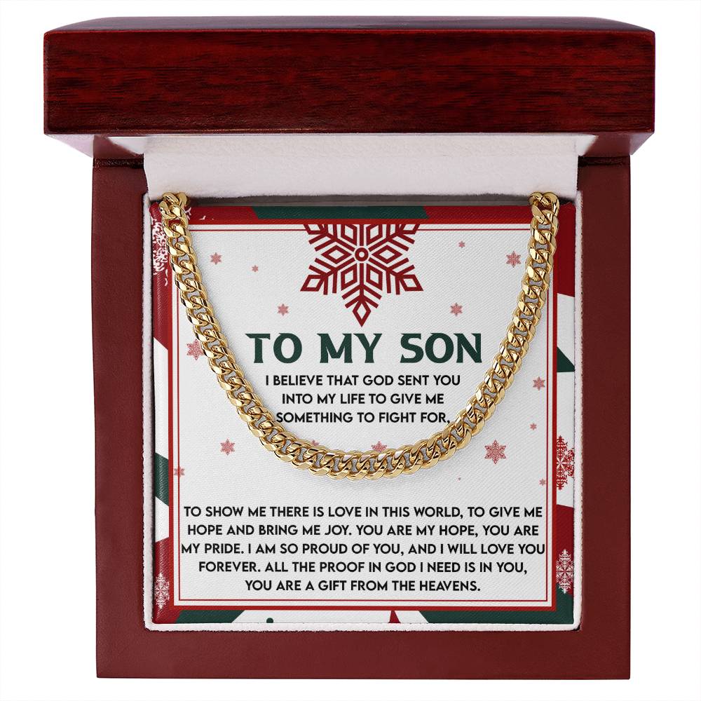 Gift For My Son - To Fight For - Cuban Chain Link Necklace