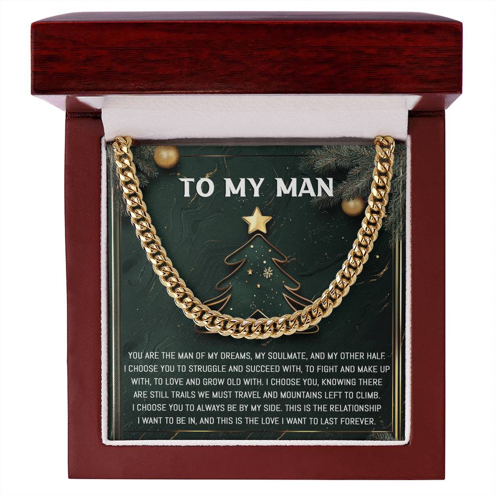 Gift For My Man - My Soulmate - Cuban Chain Link Necklace