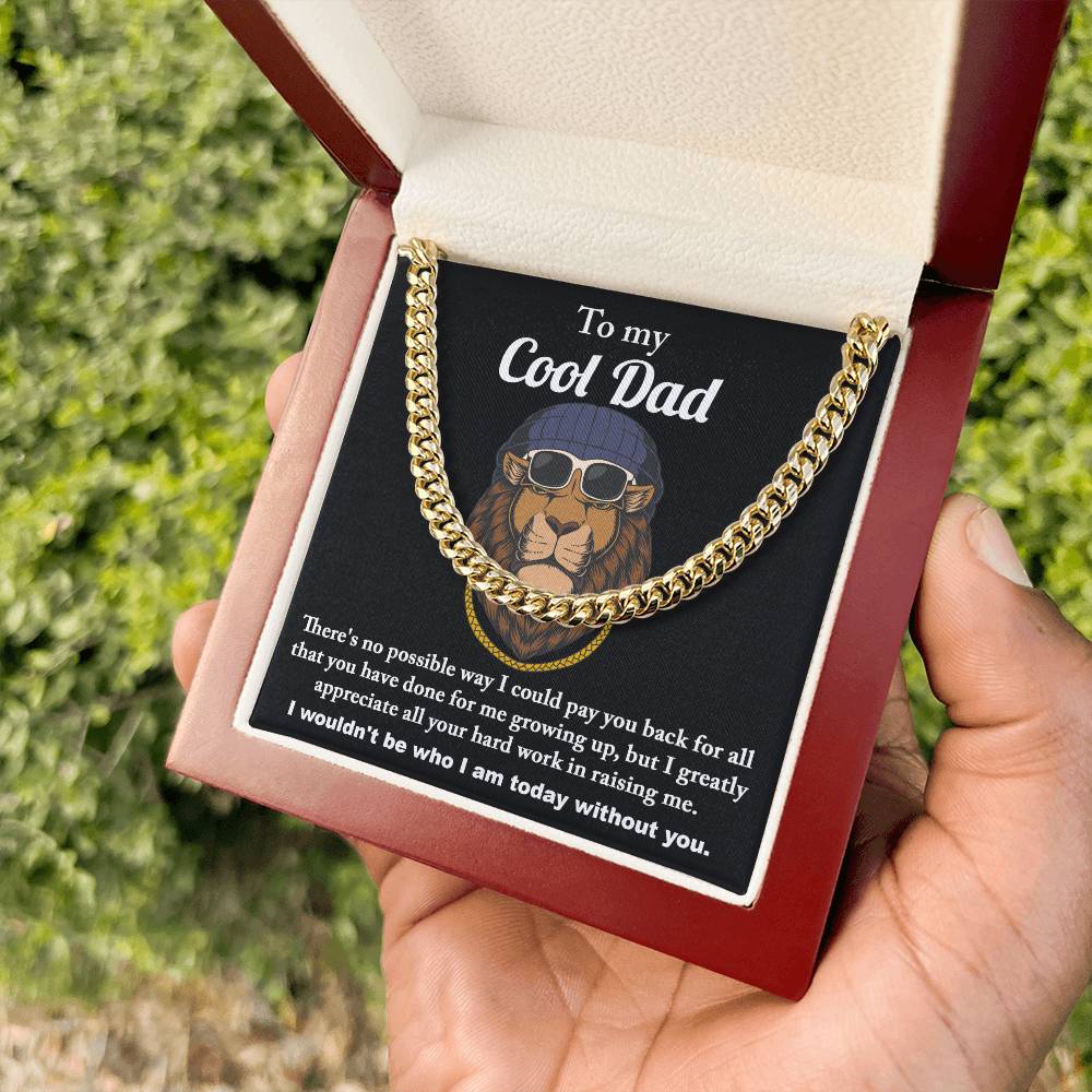 Dad Cuban Chain Link Necklace Gift -Cool Dad