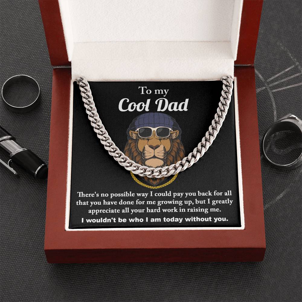 Dad Cuban Chain Link Necklace Gift -Cool Dad