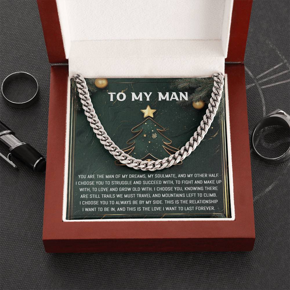 Gift For My Man - My Soulmate - Cuban Chain Link Necklace