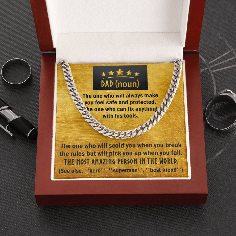 Gift For Dad - Cuban Chain Link Necklace - The One