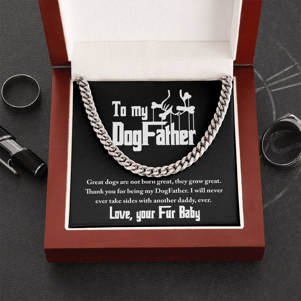 Dog Dad Gift - My Dog Father - Cuban Chain Link Necklace