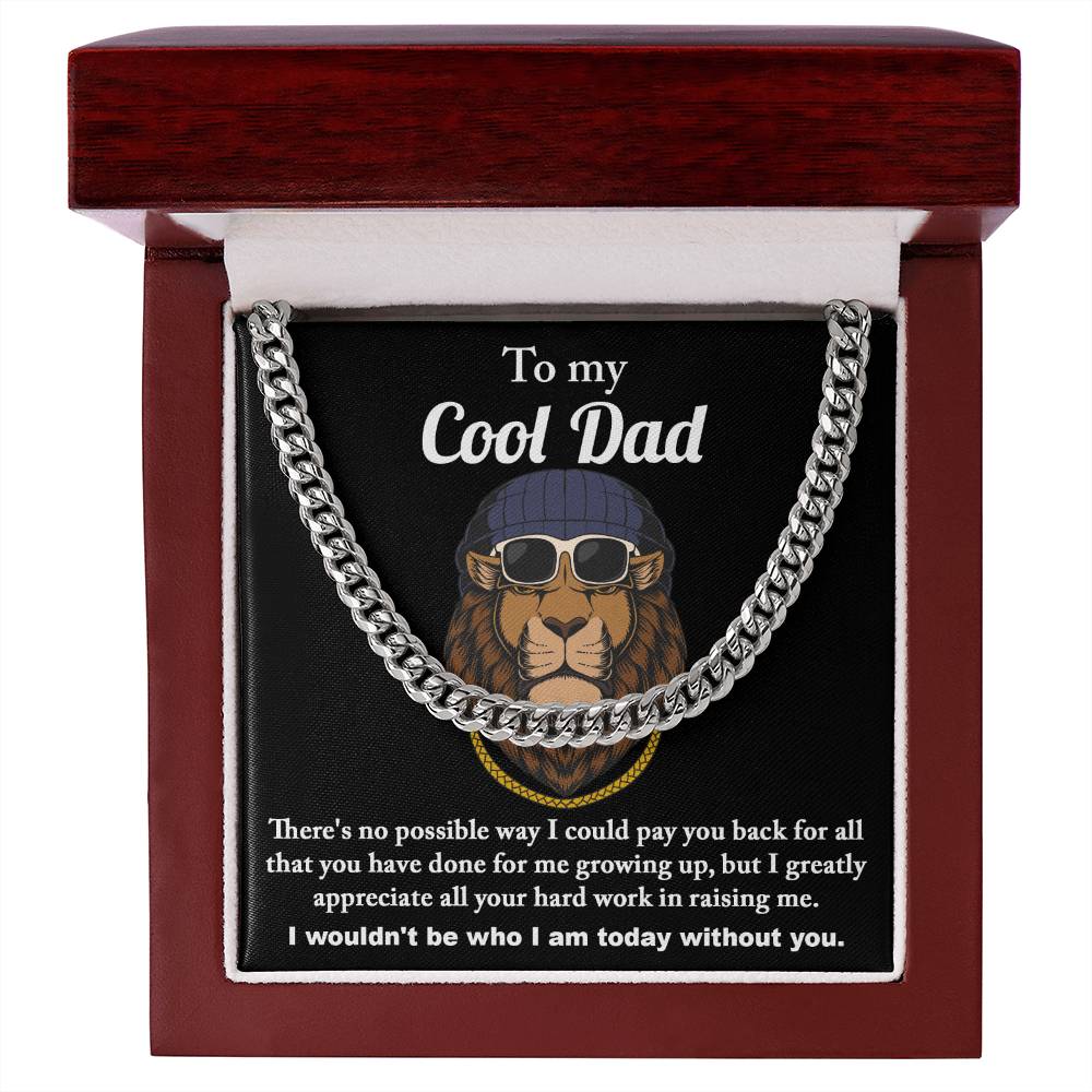 Dad Cuban Chain Link Necklace Gift -Cool Dad