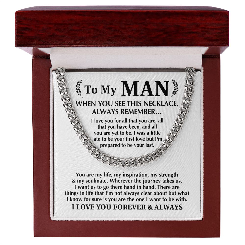 To My Man - Always Remember Cuban Chain Necklace