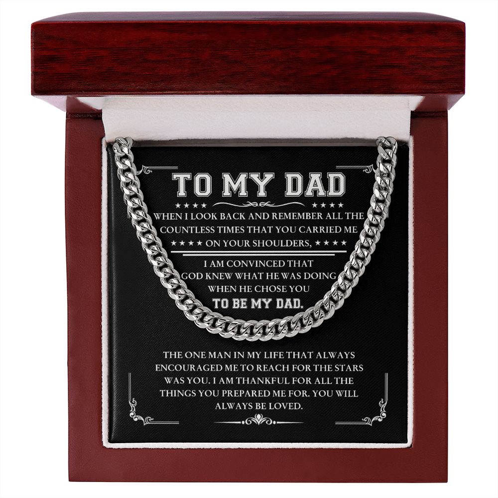 My Dad - Always Be Loved Cuban Link Chain Necklace Gift