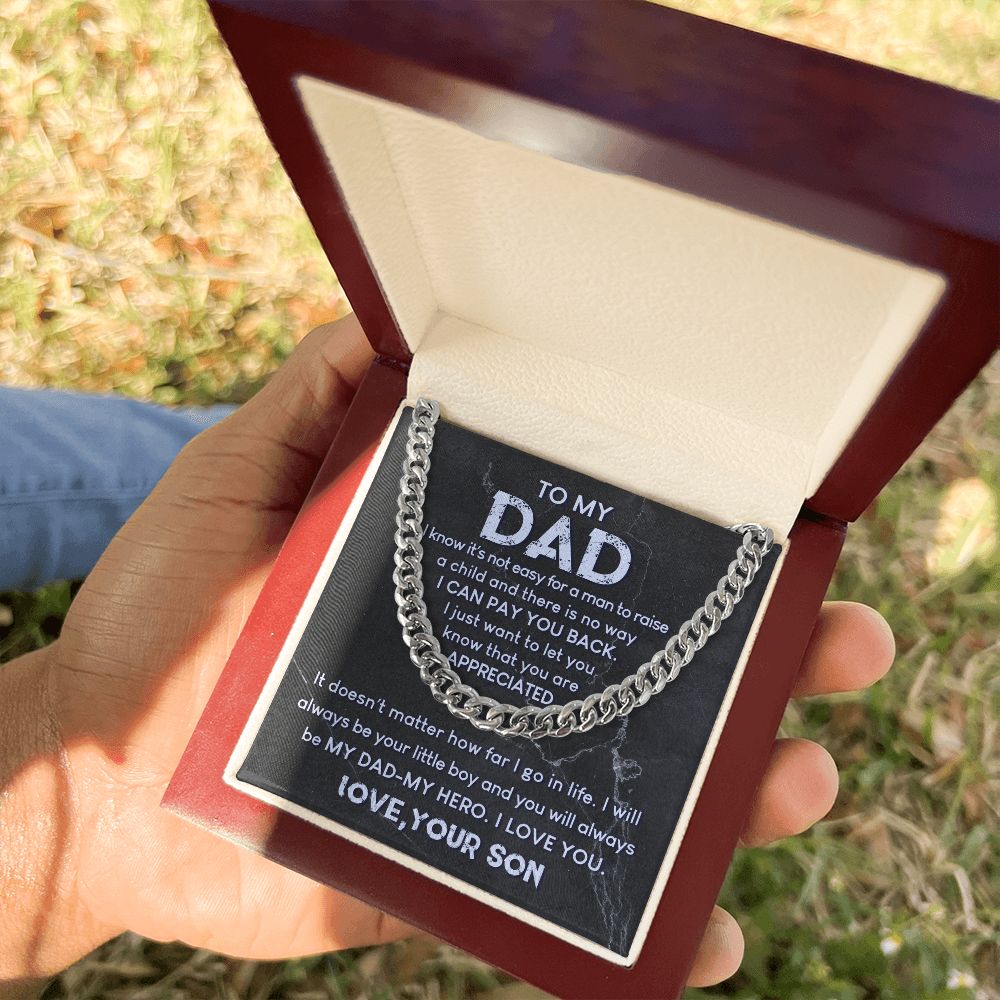 To My Dad - You Are So Appreciated - Cuban Link Chain Necklace