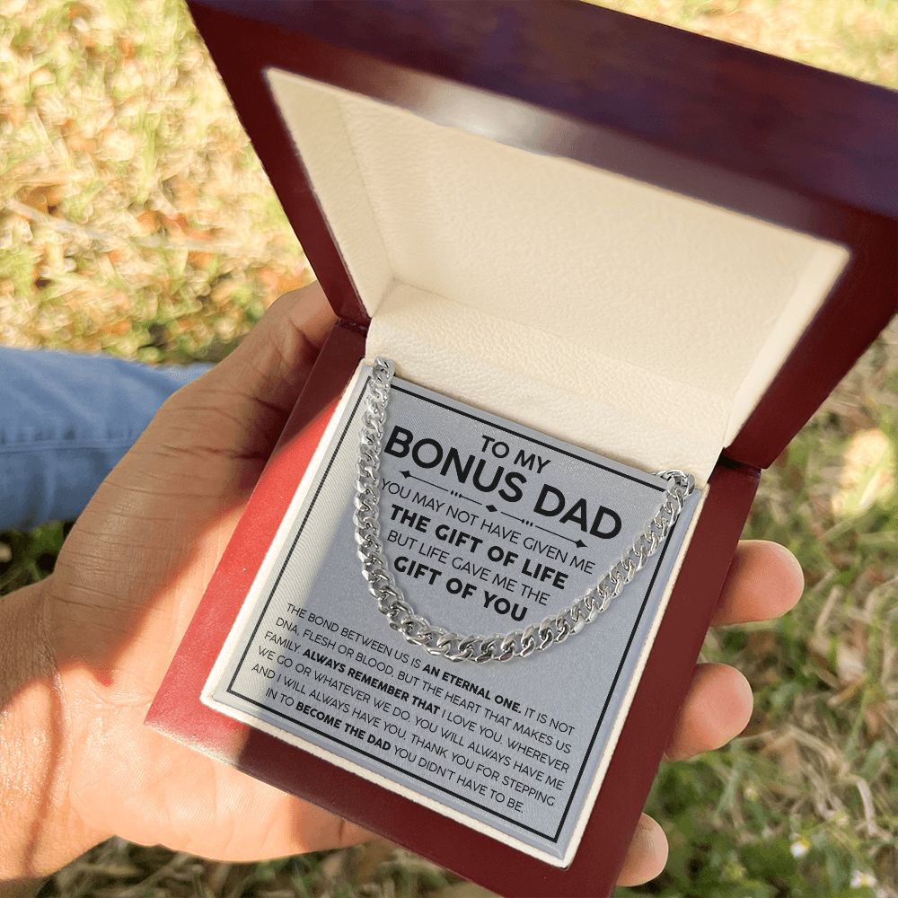 To my Bonus Dad Cuban Chain