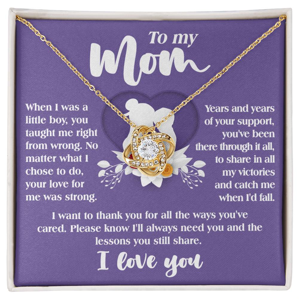 Mom Jewelry Gift - Love Knot Necklace - Ways You've Cared