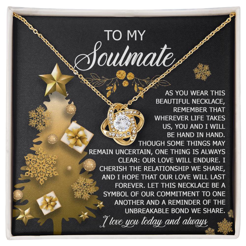 Soulmate Jewelry Gift - Knot Of Love Necklace - A Symbol Of Our Love