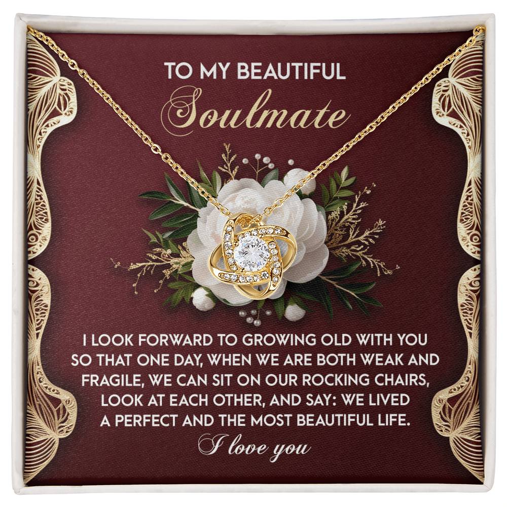 To My Soulmate Jewelry Gift - Love Knot Forever Necklace - Rocking Chairs