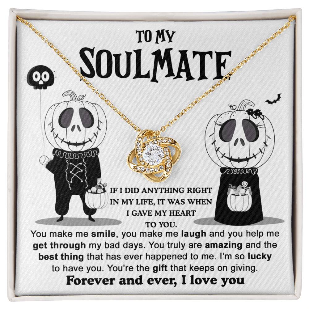 Soulmate Necklace Gift For Halloween - Best Thing