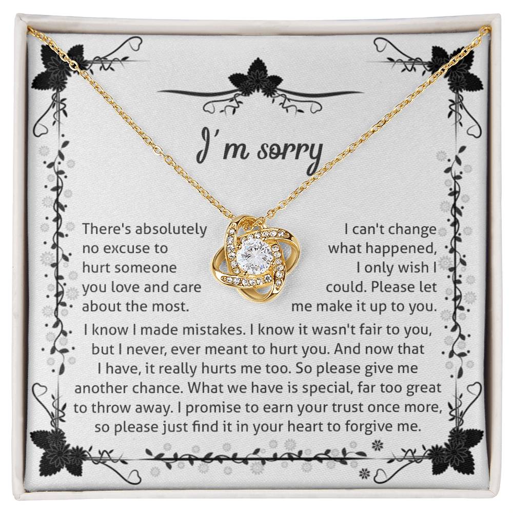 I'm Sorry Gift - Love Knot Necklace - No Excuse