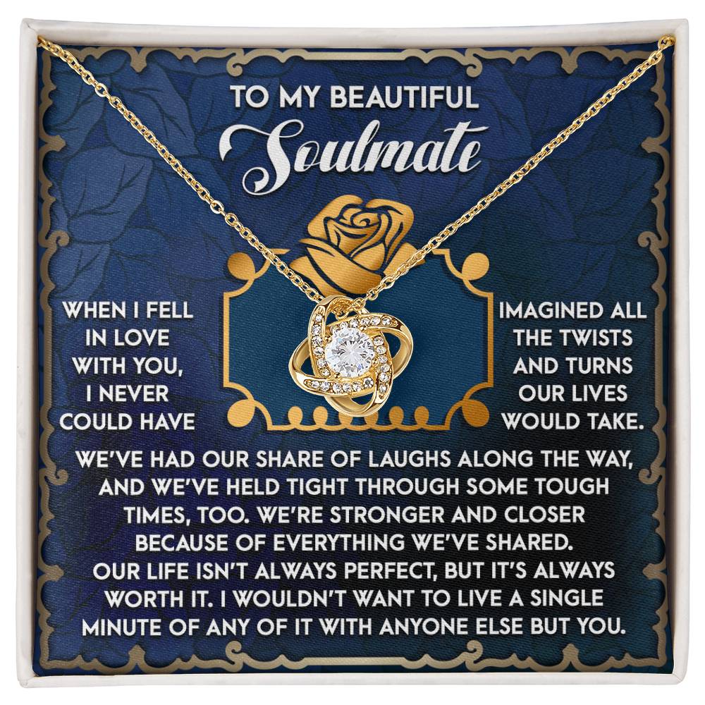 To My Soulmate Jewelry Gift - Love Knot Forever Necklace - The Way