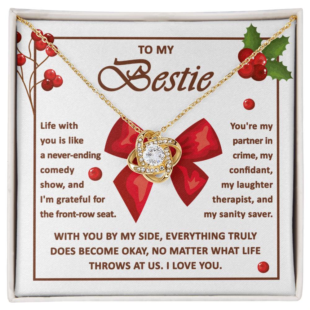 Bestie Christmas Gift - Love Knot Necklace - Life With You