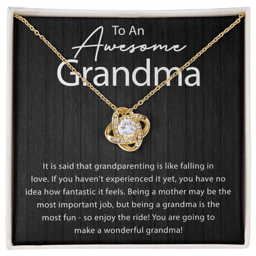 Being a Grandma is the Most Fun Love Knot  Necklace