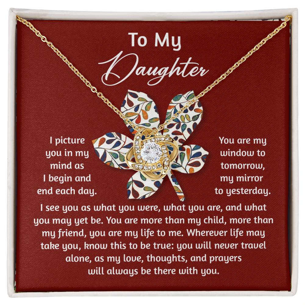 Daughter Jewelry Gift - Knot Of Love Necklace - To Be True