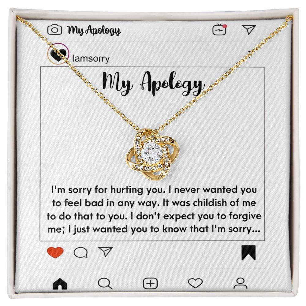 I'm Sorry Gift For Her - Love Knot Necklace - My Apology