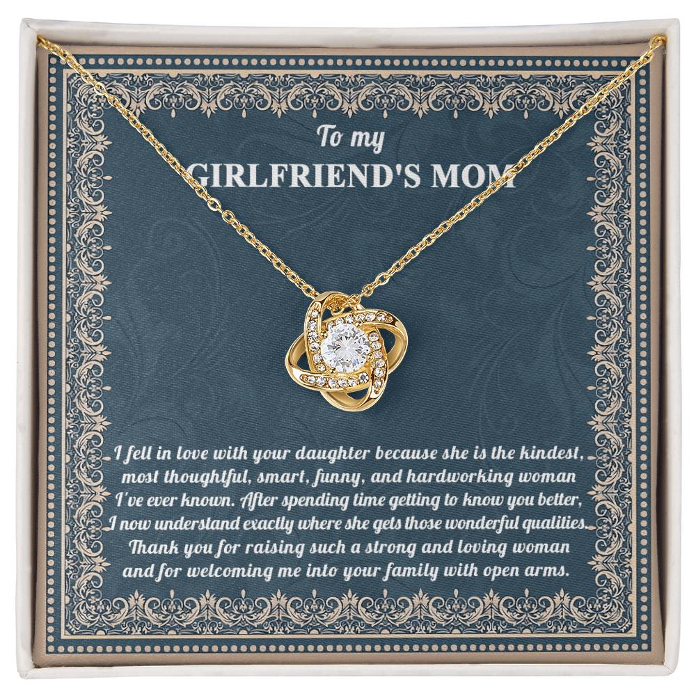 Girlfriends Mom Gift - Love Knot Necklace - With Open Arms