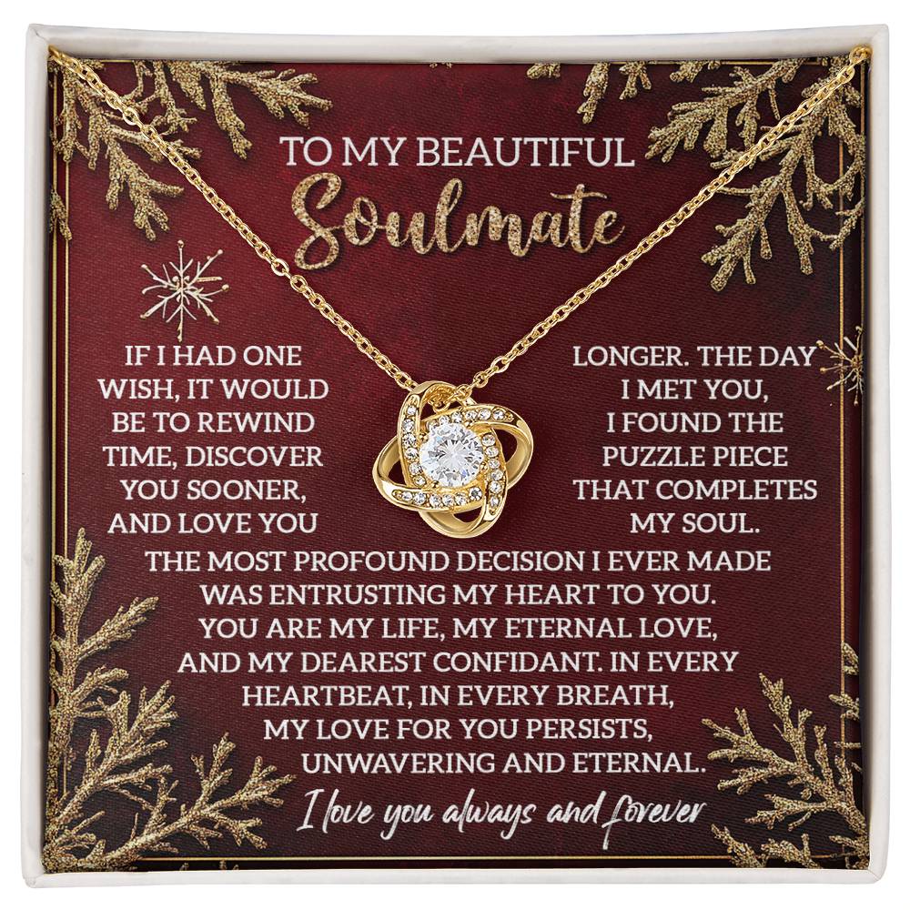 Soulmate Jewelry Gift - Knot Of Love Necklace - Rewind Time