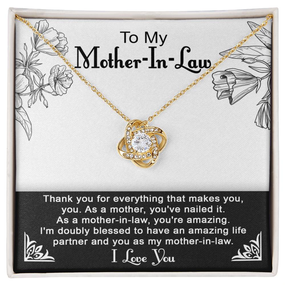 Mother in Law Gift - You're Amazing - Love Knot  Necklace