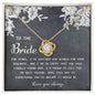 To The Bride Gift From Her Best Friend - Love Knot Necklace - My Best Friend