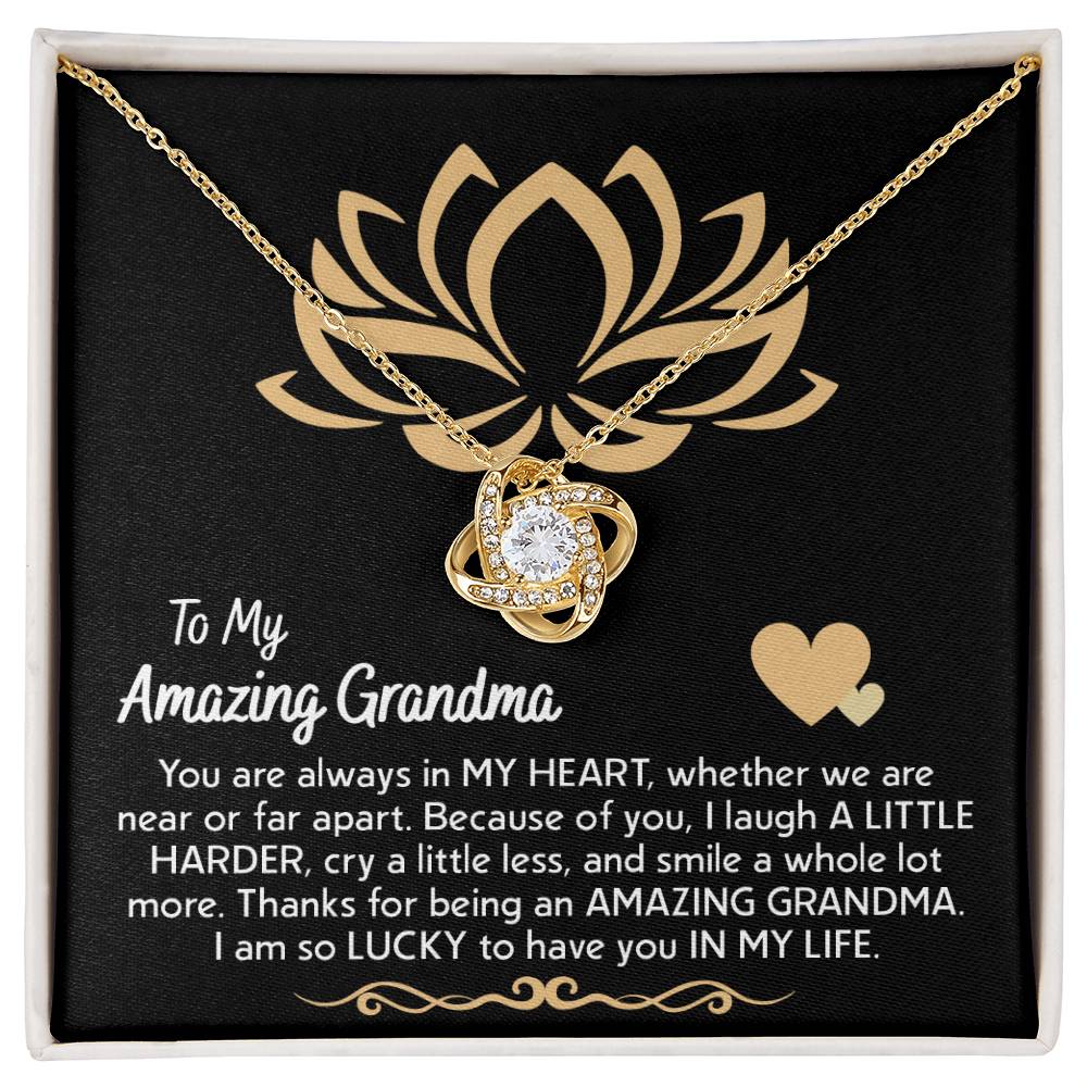 Grandma Gift - Love Knot Necklace - Always In My Heart