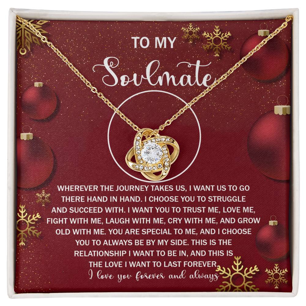 Soulmate Jewelry Gift - Knot Of Love Necklace - Always By My Side