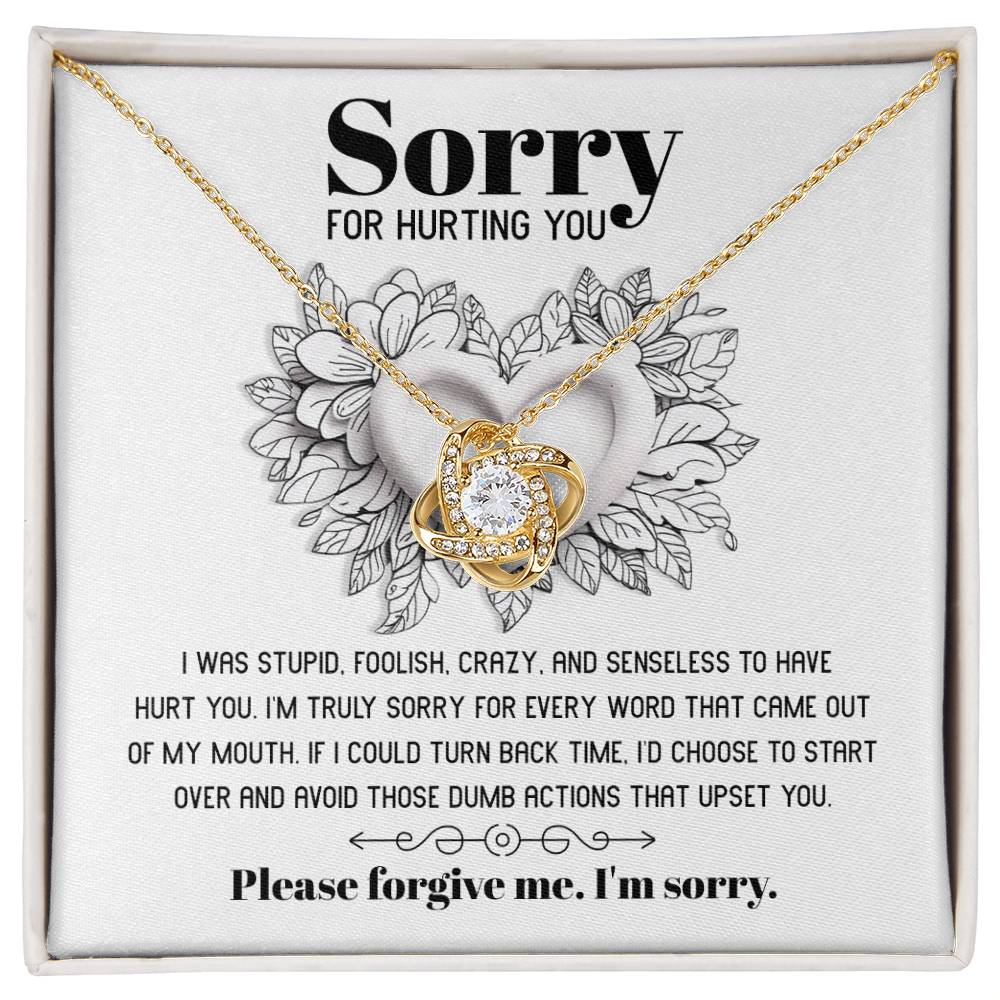 Apology Jewelry Gift - Love Knot Necklace - Turn Back Time