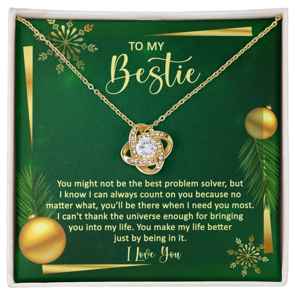 Bestie Christmas Gift - Love Knot Necklace -  My Problem Solver