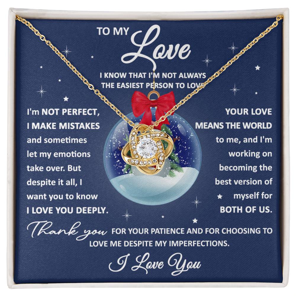 Soulmate Christmas Gift - Love Knot Necklace - My Love Best Version