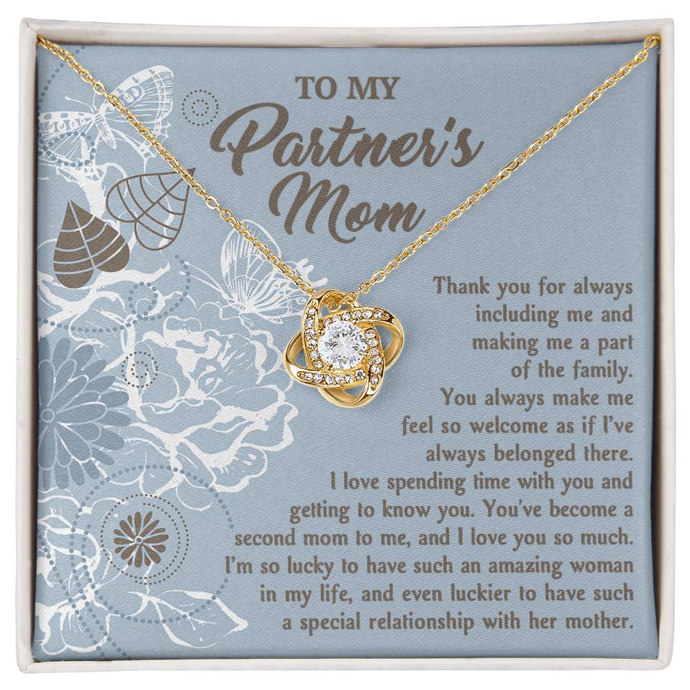 Partners Mom Gift - Part Of Family - Love Knot  Necklace