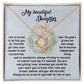 Daughter Jewelry Gift - Knot Of Love Necklace - Always Be Proud Of Yourself As I Am Of You